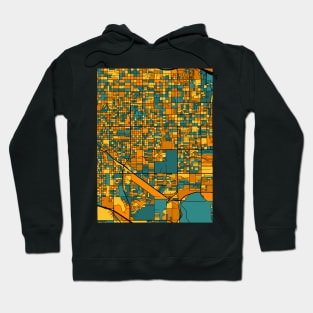 Tucson Map Pattern in Orange & Teal Hoodie